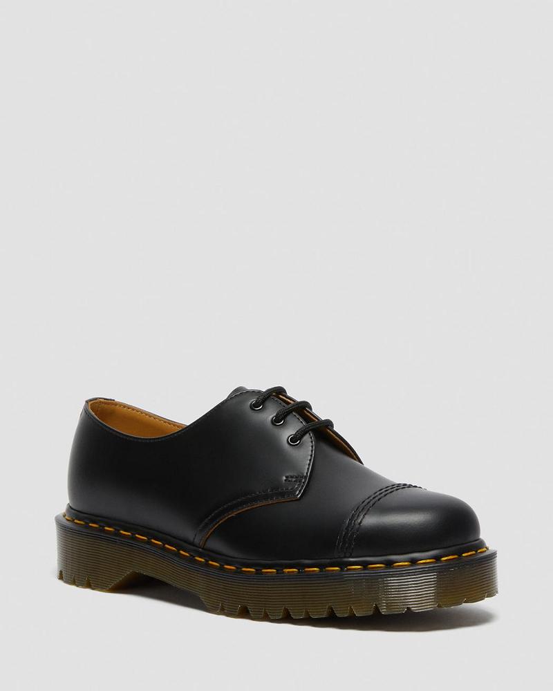 Men\'s Dr Martens 1461 Bex Made in England Toe Cap Oxfords Shoes Black | AU 583WNB